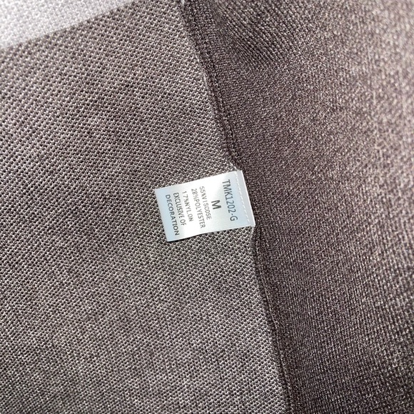 Impeccable Pig NWT block print knit cardigan, medium, gray cream brown - Picture 5 of 5